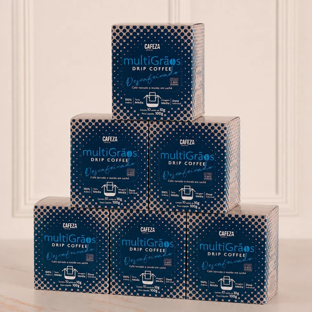 Descafeinado CAFEZA — 6 caixas, 60 doses